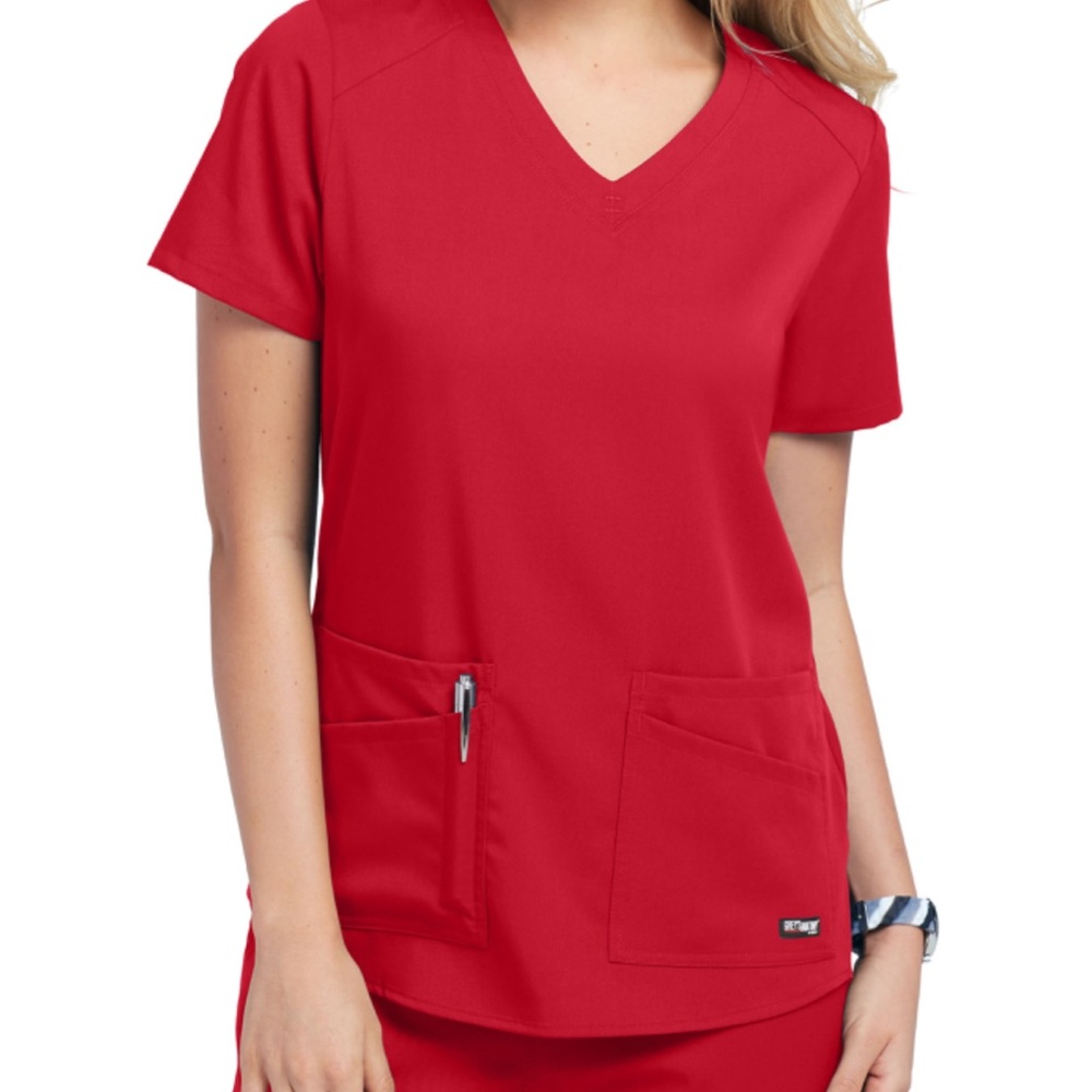 Greys anatomy spandex stretch scrub top